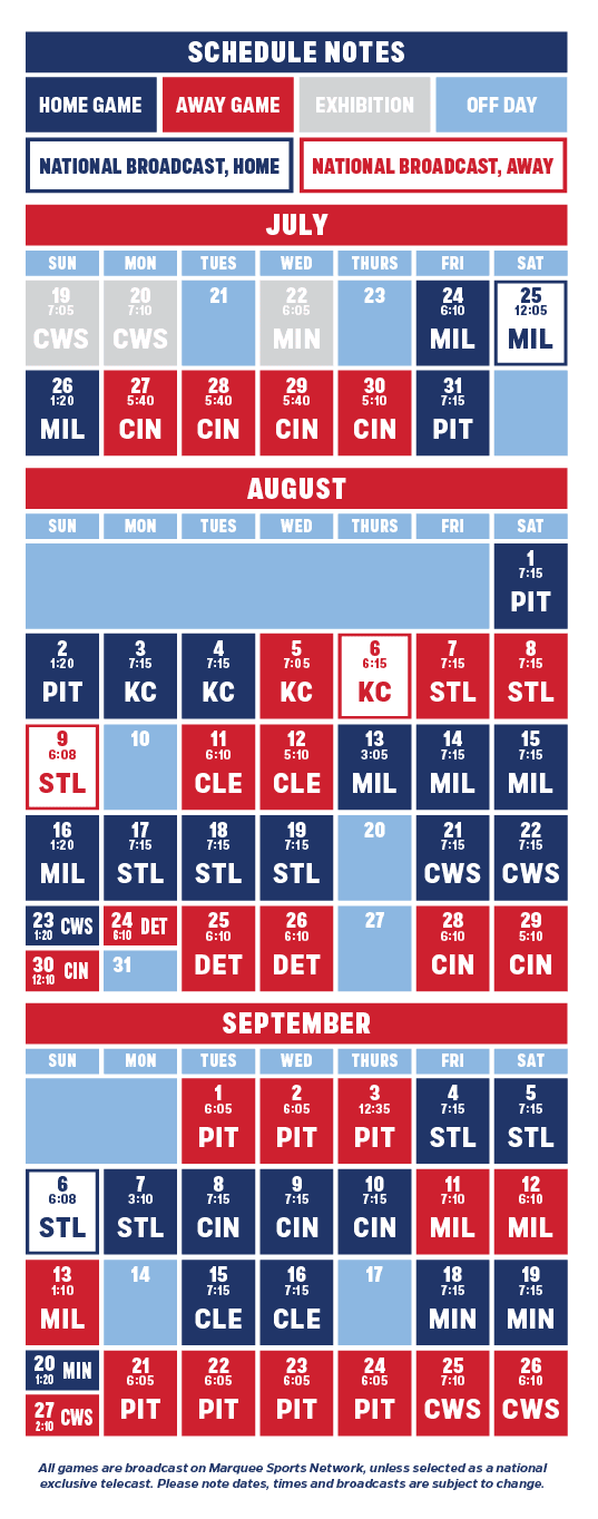Cubs 2022 Regular Season Tv Schedule Printable