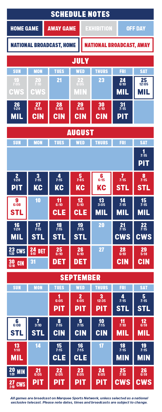 Cubs Schedule Marquee Sports Network Television Home 