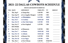 Dallas Cowboys Tv Schedule 2022 Printable Cowboys