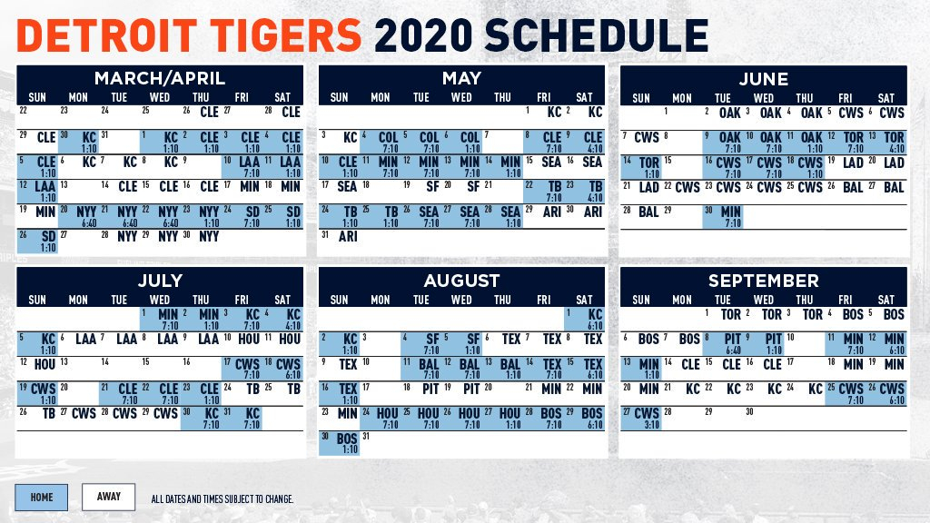 Detroit Tigers Printable Schedule 2022 - Printable Schedule
