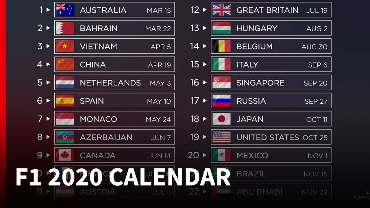 Formula 1 Schedule 2022 Printable Printable Calendar 2021
