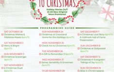 HALLMARK CHANNEL CHRISTMAS SCHEDULE Full Holiday