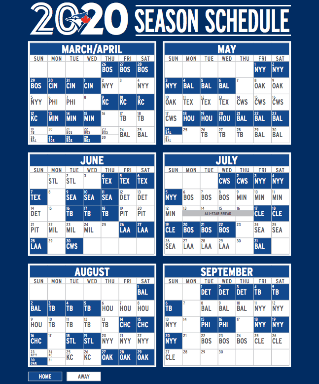 Highlights From The Toronto Blue Jays 2020 Schedule