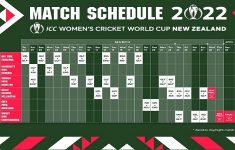 Cricket World Cup 2022 Printable Schedule