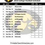 Iowa Hawkeyes Football Schedule 2016 Printable Schedule