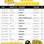 Iowa Hawkeyes Printable Football Schedule 2021