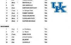 Kentucky Basketball Schedule Istorysports