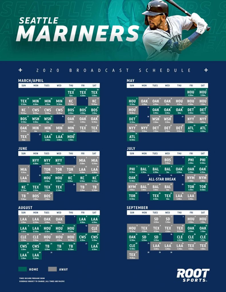 Mariners Schedule Seattle Mariners The 2021 Mariners