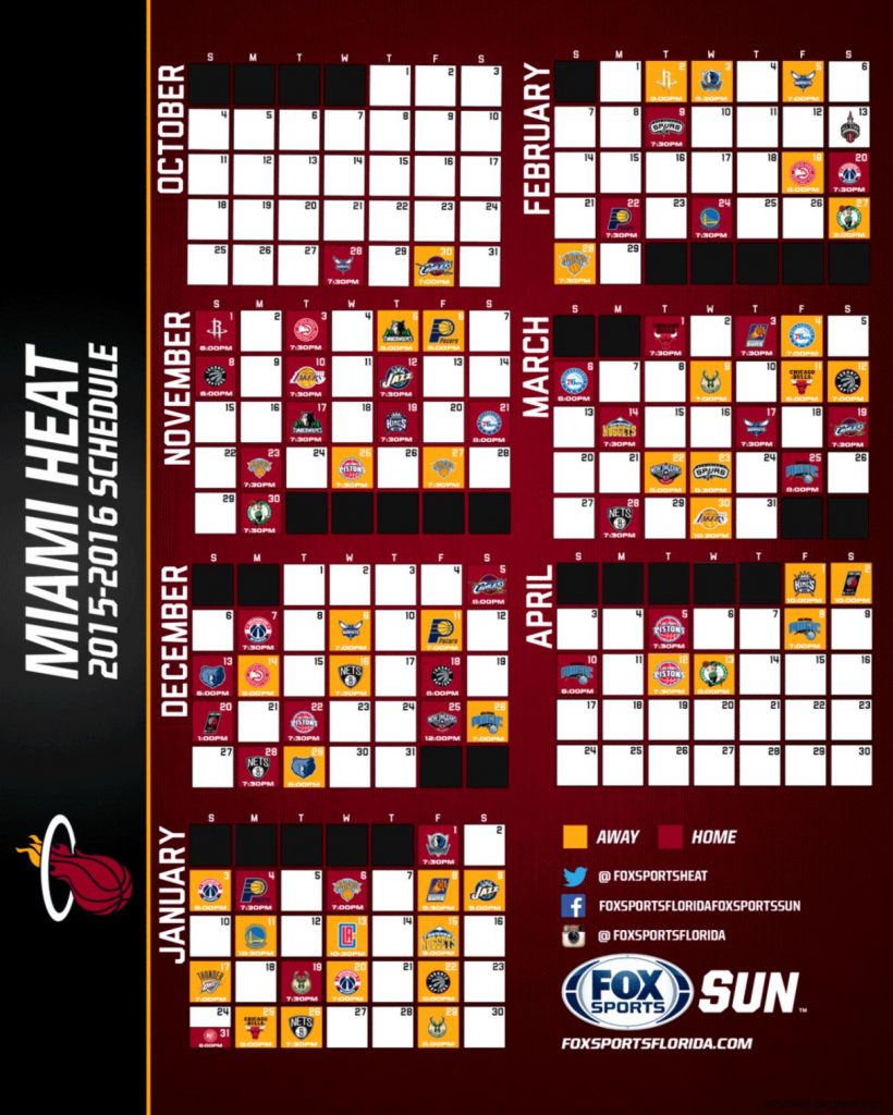 Miami Heat Game Schedule This Wallpapers