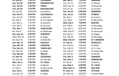 Nashville Predators Schedule 2019 20 Printable Calendar
