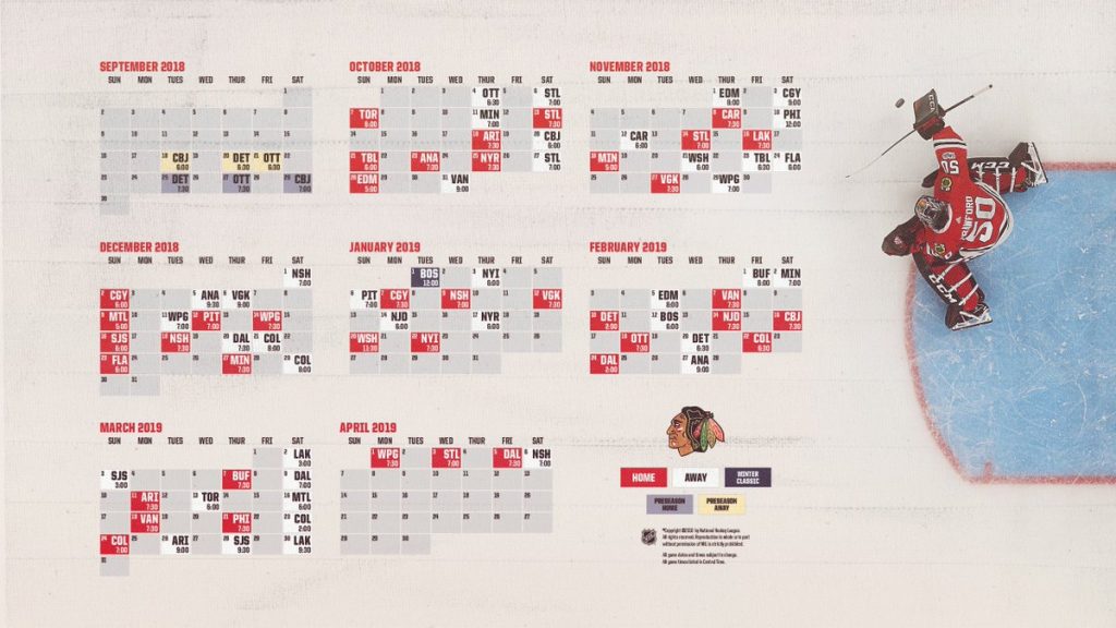 Obsessed Chicago Blackhawks Printable Schedule Obrien S