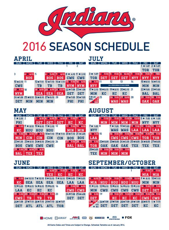Obsessed Cleveland Indians Printable Schedule Dan s Blog