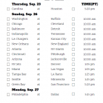 Pacific Time Week 3 NFL Schedule 2020 Printable