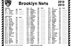 Printable 2018 2019 Brooklyn Nets Schedule