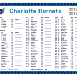 Printable 2018 2019 Charlotte Hornets Schedule