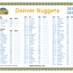 Printable 2018 2019 Denver Nuggets Schedule