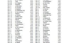 Printable 2018 2019 Houston Rockets Schedule Chicago