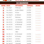 Printable 2018 Cleveland Browns Football Schedule Browns