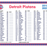 Printable 2019 2020 Detroit Pistons Schedule
