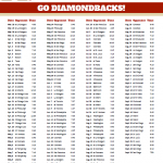 Printable 2019 Arizona Diamondbacks Schedule Arizona
