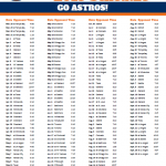 Printable 2019 Houston Astros Schedule Astros Houston