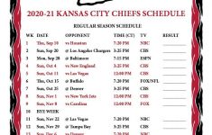 Chiefs 2022 Schedule Printable