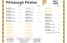 Printable 2020 Pittsburgh Pirates Schedule