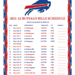 Printable 2021 2022 Buffalo Bills Schedule