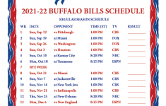 Printable 2021 2022 Buffalo Bills Schedule