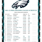 Printable 2021 2022 Philadelphia Eagles Schedule