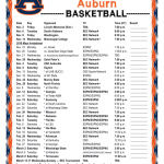 Printable Auburn Basketball Schedule The 2020 Sec Men S
