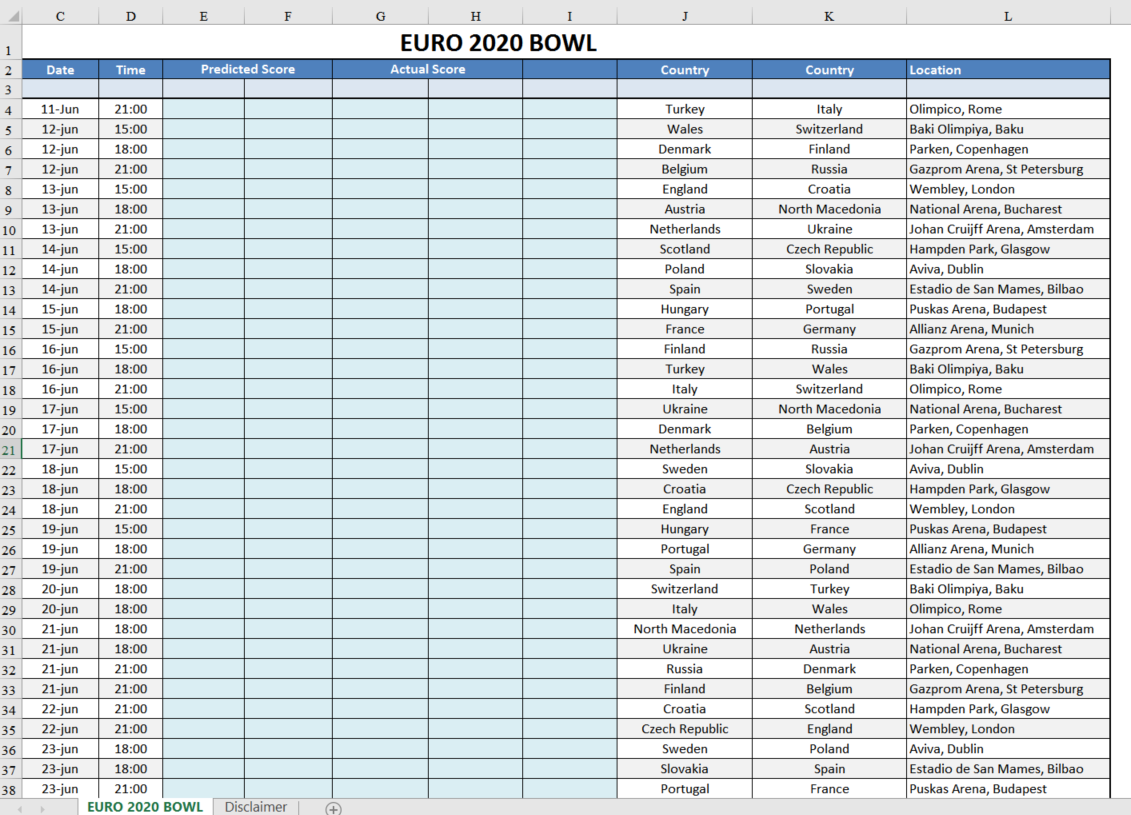 Printable Bowl Game Schedule Templates At 