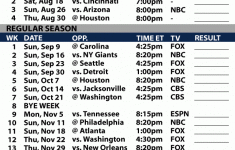 Printable Dallas Cowboys Schedule That Are Invaluable