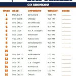 Printable Denver Broncos Schedule 2019 Season Denver