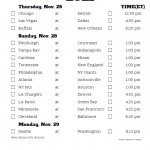 Printable NFL Week 12 Schedule Pick Em Pool 2021