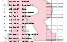 Printable Rutgers Scarlet Knights Football Schedule 2016