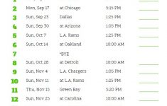 Printable Seattle Seahawks Pacific Time Schedule