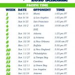 Printable Seattle Seahawks Pacific Time Schedule Seahawks