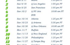 Printable Seattle Seahawks Pacific Time Schedule Seahawks