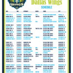 Printable2018 Dallas Wings Basketball Schedule