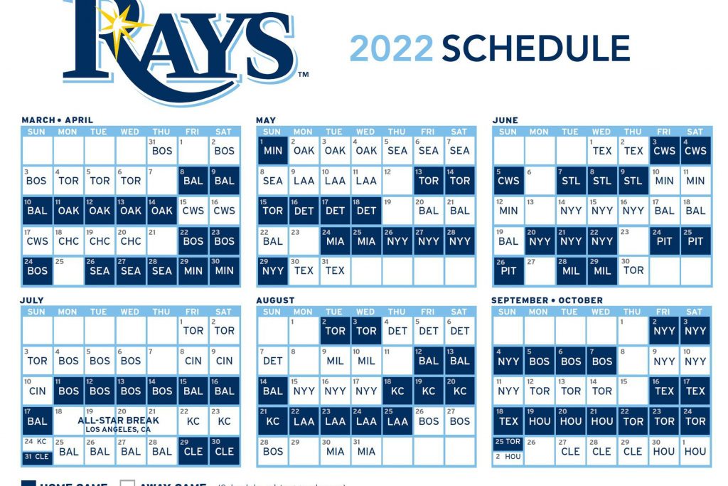 Rays Release 2022 Schedule DRaysBay