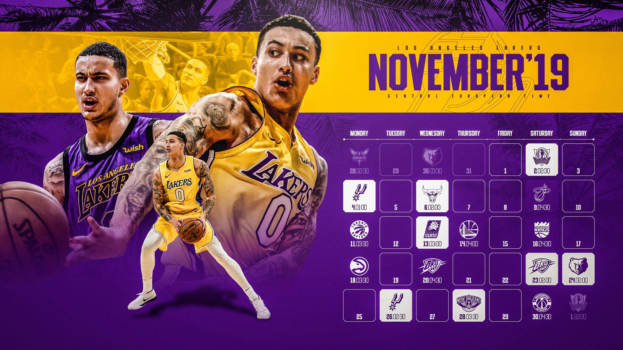 Schedule Wallpaper For The Los Angeles Lakers Regular 