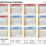 School Calendars 2022 2023 Free Printable Word Templates