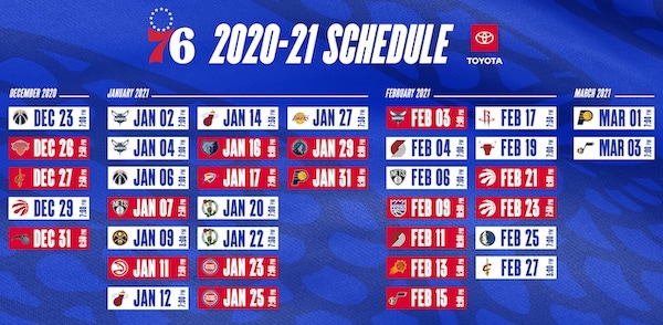 Some Thoughts On The 76ers Season Schedule Know Philly