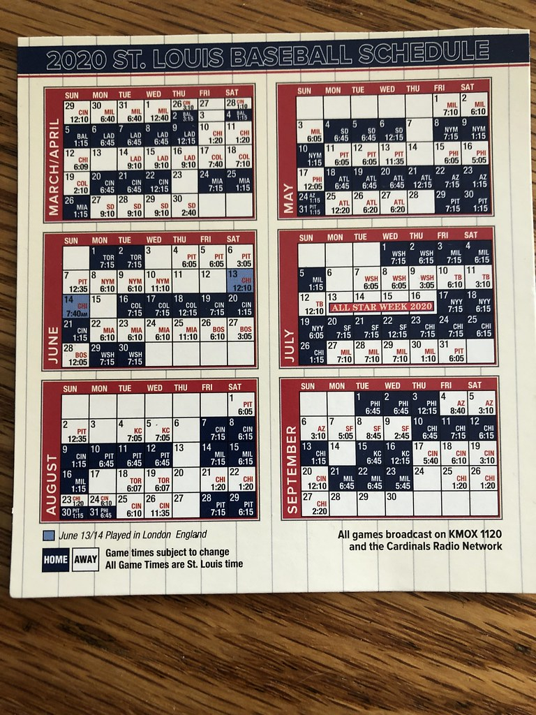St Louis Cardinals 2020 Schedule How Many If Any Of