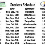 Steelers Schedule Pittsburgh Steelers Schedule