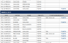 The Inside Scoop Canucks Schedule For 2013