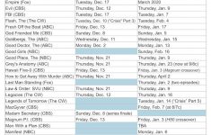 TV Calendar January 2020 Return And Premiere Dates TVLine