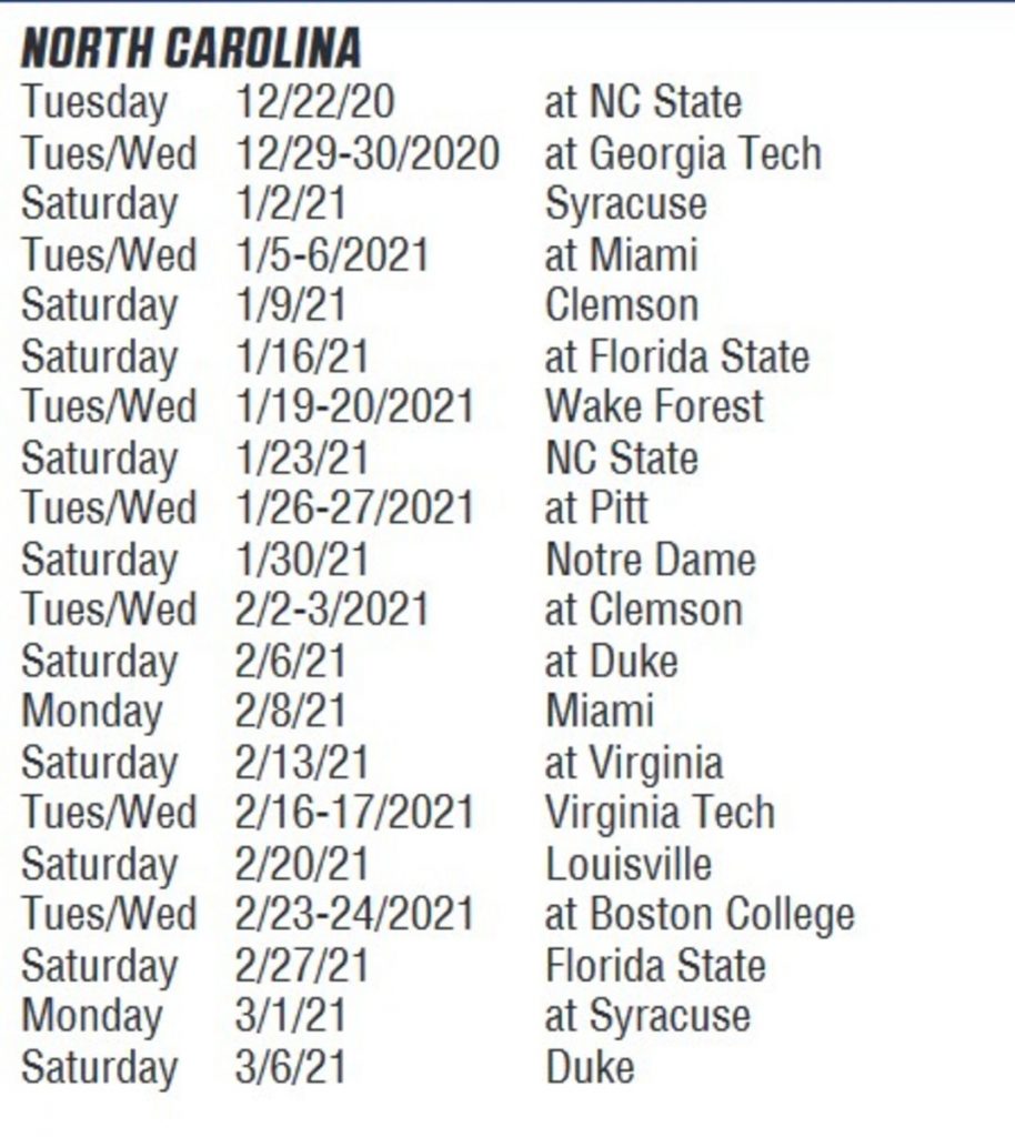 UNC Basketball Schedule Is Released Sports Illustrated