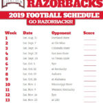 2019 Arkansas Razorbacks Football Schedule Arkansas